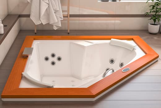 BANHEIRA DE HIDROMASSAGEM JACUZZI FLEXA WOOD