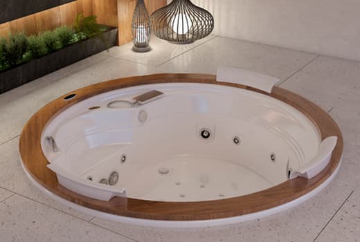 BANHEIRA DE HIDROMASSAGEM JACUZZI GEMINI WOOD